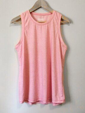 LOT OF 2 Kirkland Millennial Pink Herringbone Print Tank Tops